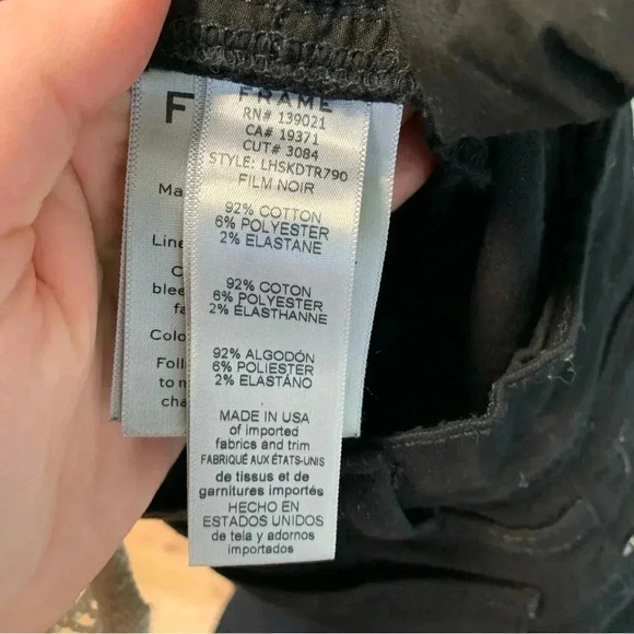 Frame le high skinny  hem black jeans - Picture 5 of 6